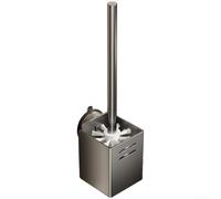 Escobilla de inodoro con ventosa para montaje en pared, herramienta de limpieza de baño hecha de aluminio resistente a la corrosión y ABS