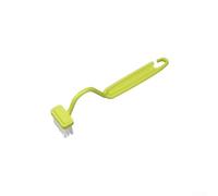 Escobilla de inodoro curvada tipo S con mango doblado para limpieza debajo del borde, construcción de plástico con cerdas suaves para limpieza profunda en el baño (verde)