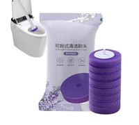 Escobilla de inodoro de pared, escobilla para inodoro | Escobilla de inodoro con mango ergonómico - Mopa de baño con cabezal soluble en agua para bordes difíciles de alcanzar y ángulos muertos