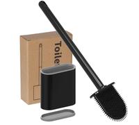 Escobilla de inodoro de silicona que no daña los inodoros, cepillo de inodoro montado en la pared, diseño antigoteo, adecuado para remolques de viaje y campistas, fabricado por RVers para caravanas