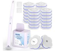 Escobilla de inodoro desechable con 24 recambios de limpiador, cepillo de inodoro para limpieza de baño, lavabo, bañera, suelo