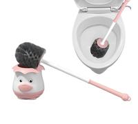 Escobilla de inodoro, escobilla de inodoro | Bonito lavaplatos para azulejos de suelo | Juego de mopa para inodoro con mango largo, escobilla de inodoro y soporte de inodoro de pie para