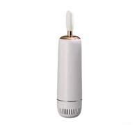 Escobilla de inodoro plana con soporte montado en la pared, limpiador sin ángulo muerto para cuenco y esquinas, cierre oculto, diseño elegante, kit de baño de 415 mm (oro blanco)