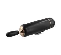 Escobilla de inodoro plana con soporte montado en la pared, limpiador sin ángulo muerto para cuenco y esquinas, cierre oculto, diseño elegante, kit de baño de 415 mm (oro negro)
