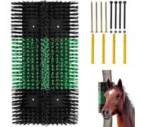 Escobilla de rascado para vacas, Escobilla de rascado para animales de granja, Escobilla plegable para caballos con 12 tornillos, Escobilla universal para vacas, ovejas, cerdos, caballos, Grande, Dobl