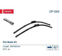 Escobilla del limpiaparabrisas Escobilla con hoja plana DF-093 DENSO para AUDI