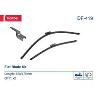 Limpiaparabrisas DENSO Flat Blades DF-419, 650/475mm, Frente, 2 Pieza