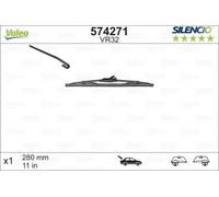 Escobilla del limpiaparabrisas posterior 574271 VALEO para SEAT VW NISSAN FORD