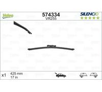 Escobilla del limpiaparabrisas posterior 574334 VALEO para VW MERCEDES-BENZ