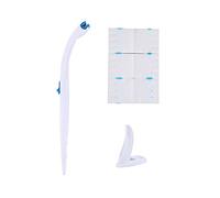 Escobilla desechable para Inodoro, Kit básico para Sistema de Limpieza de Inodoro, Recambio de Varilla para Inodoro, artículos de Limpieza para baño, 1 Varilla + 1 Soporte + 12 recargas (Bracket)