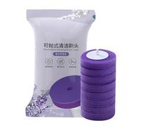 Escobilla Para Inodoro Montada En La Pared - Escobilla Para Baño Con Cabezal Soluble Reemplazable | Herramienta Limpiadora De Inodoros Sin Ángulo Muerto Para Zonas De Difícil Acceso, Limpieza Higiénic