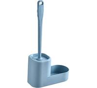 Escobilla para Inodoro, Portaescobillas de baño Juego escobillas Cabezal Cepillo Goma Antiadherente Mango Largo Montaje en Pared Tipo Suelo Doble propósito(Blue)