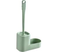Escobilla para Inodoro, Portaescobillas de baño Juego escobillas Cabezal Cepillo Goma Antiadherente Mango Largo Montaje en Pared Tipo Suelo Doble propósito(Green)