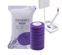 Escobilla para - Mopa para suelos para baño, cabezal soluble en agua, cepillos ergonómicos para, limpiador para esquinas difíciles de alcanzar, cabezal reemplazable, para bordes y