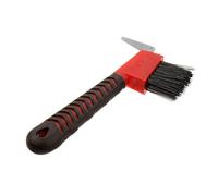Escobilla para pezuñas con Cepillo,Púas para pezuñas para Caballos, Cepillo para Recoger pezuñas de Caballo con Mango, Púas para Cascos con Mango de Goma para Caballos, Botas o Zapatos
