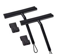 Escobilla para Ventanas, Limpiador de vidrios con rascador Ducha y Soporte Silicona, Paquete 1 o 2(with Holder 2pcs)