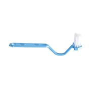 Escobilla WC 2 Mini cepillos de baño con Mango Angular y Curvado, cepillos de Inodoro portátiles y curvos, Accesorios de Limpieza.(Blue-2pcs)