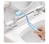 Escobillas De Baño Cepillo Curvo for Inodoro, Cepillo pequeño en Forma de S, portátil for, Esquina con Mango Largo y Curvado Lateral(Blue)