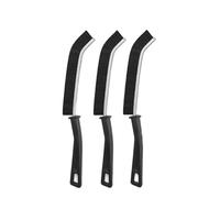 Escobillas De Baño Cepillo for Limpiar Juntas de lechada, Azulejos, cepillos cerdas duras ángulo Muerto, Mango Largo, Limpiador estrechas(3pcs Black)