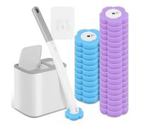 Escobillas De Baño Kit de Limpieza Cabezal Repuesto for Cepillo Inodoro, for, Mango Largo, Herramienta Accesorios for WC(30Pcs Gray Brush)