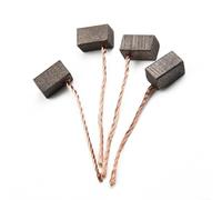 Escobillas de carbón 4 piezas de 6 x 6 x 10 mm para uso con motor de soplador, ventilador, motor de limpiaparabrisas y otros motores eléctricos pequeños de CC