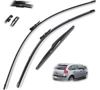 Escobillas de limpiaparabrisas para Citroen C4 Hatchback 5 Puertas Ventana Trasera Delantera 2004 2005 2006 2007 2008 2009 2010