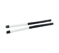 Escobillas de para batería de Nailon para Jazz y Cajón, para accesorios de Percusión Profesionales, Sonido para suave y Texturizado, 36.5 cm, Par Negro(White)