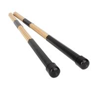 Escobillas de Percusión de Bambú Negras, Par de 40cm, 19 Varillas para Jazz