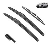 Escobillas limpiaparabrisas compatible con Honda CR-V CR V CRV 4th Gen RM Silicone 2012-2016 Parabrisas delantero trasero Accesorios for ventanas Recambio (Color : Front Rear, Size : LHD)