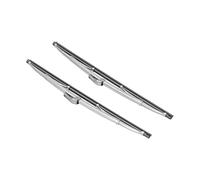 Escobillas Limpiaparabrisas Delanteras, Escobilla Limpiaparabrisas Universal de Acero Inoxidable Goma Plateada Pulida para Automóvil