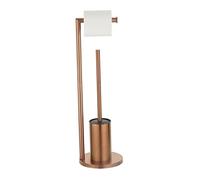 Escobillero de baño de acero inoxidable con soporte para papel higiénico de acero inoxidable, escobilla de baño de acero inoxidable, oro rosa