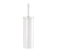 Escobillero de Suelo Flip Gedy Blanco, Acero Inoxidable, Cubo Interior Extraíble para Limpieza, Diámetro 9,1x37,7 cm, Diseño Moderno para Baño