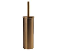 Escobillero de Suelo Flip Gedy Oro Rosa, Acero Inoxidable, Cubo Interior Extraíble para Limpieza, Diámetro 9,1x37,7 cm, Diseño Moderno para Baño