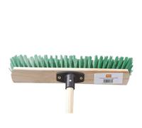 Escobillón de Patio Elaston Verde 40cm Palo 140cm Escoba Calle Barrer Casa Bueno