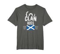 Escocia Clan Ross - Familiar de Clanes Escoceses Camiseta, Hombre Tallas Grandes, Asfalto, 3X Alto