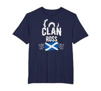 Escocia Clan Ross - Familiar de Clanes Escoceses Camiseta, Hombre Tallas Grandes, Azul Marino, 4X Alto