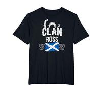 Escocia Clan Ross - Familiar de Clanes Escoceses Camiseta, Hombre Tallas Grandes, Negro, 2X Alto