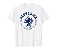 Escocia Donde Nacen los Guerreros Camiseta gráfica económica, Hombre, Blanco, S