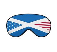 Escocia EE. UU. Bandera Mix Sleeping Mask con correa ajustable Soft Eye Cover Blackout Blindfold para viajes Relax Nap