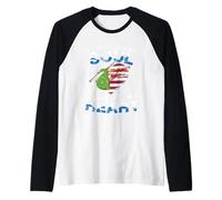 Escocia en mi Alma América en mi corazón Camiseta Manga Raglan
