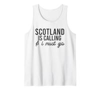 Escocia ESTÁ Llamando & Tengo Que IR Funny Scottish Meme Camiseta sin Mangas