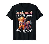 Escocia está llamando y debo ir a la granja de vacas de las tierras altas de Escocia Camiseta
