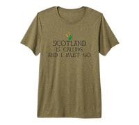 Escocia ESTÁ Llamando Y Debo IR Funny Scottish Bagpipes Meme Camiseta Premium