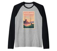 Escocia Hermoso viaje paisajístico a Escocia Turista del Reino Unido Camiseta Manga Raglan