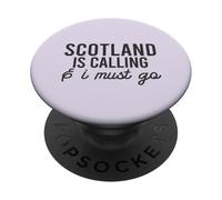 Escocia Llamando & Debo IR Scottish Meme Loch Ness EN LA Parte Trasera PopSockets PopGrip Adhesivo