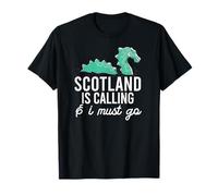 Escocia Llamando Y Debo IR Meme escocés Monstruo del Lago Ness Camiseta