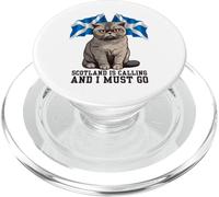 Escocia me Llama y Debo IR a Highland Scottish Fold Cat PopSockets PopGrip para MagSafe