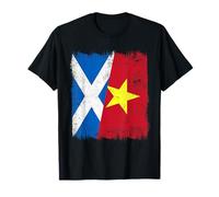 Escocia Vietnam Media Bandera Historia Vietnamita Escocesa Camiseta