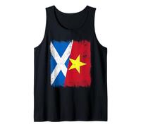 Escocia Vietnam Media Bandera Historia Vietnamita Escocesa Camiseta sin Mangas