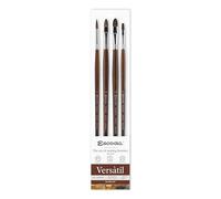 Escoda Versàtil Series Professional Artist - Juego de pinceles de aceite y acrílico, Kolinsky sintético, juego de 4 piezas